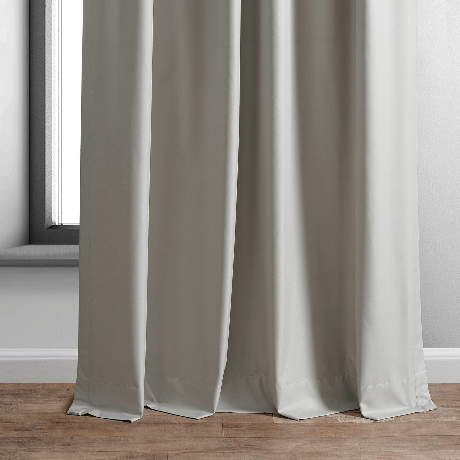 Exclusive Fabrics Essential Polyester Solid Blackout Curtains - Thermal Insulated Window Curtains Rod Pocket (Single Panel)