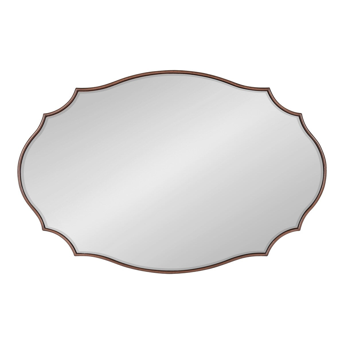 Kate and Laurel Leanna Scalloped Oval Wall Mirror