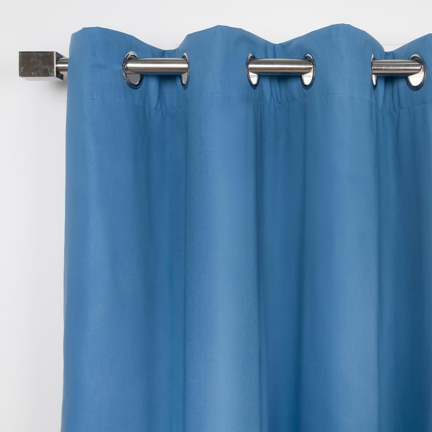 Aurora Home Solid Cotton Blend Blackout Curtain Set of 2