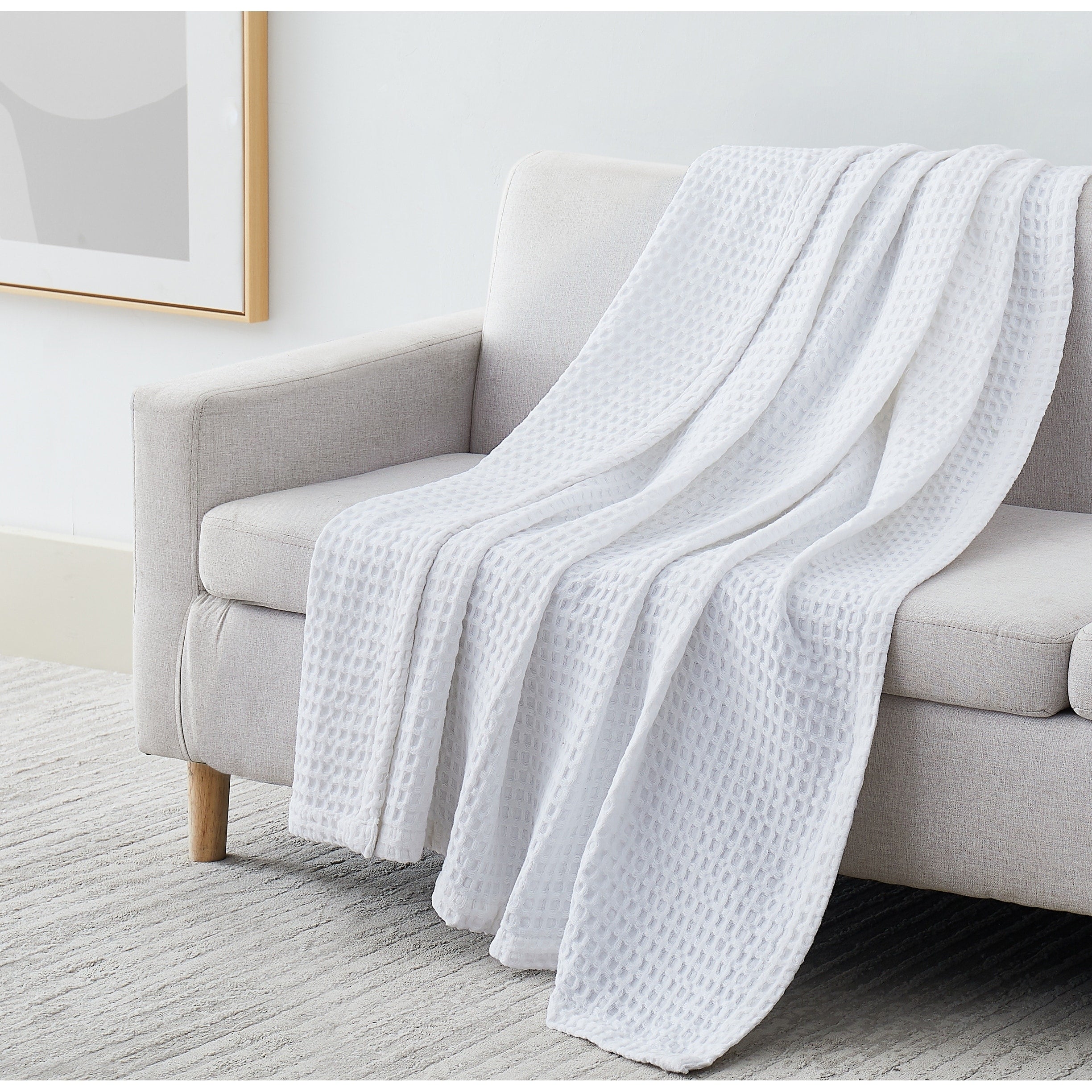 100% Cotton Waffle Weave Blanket