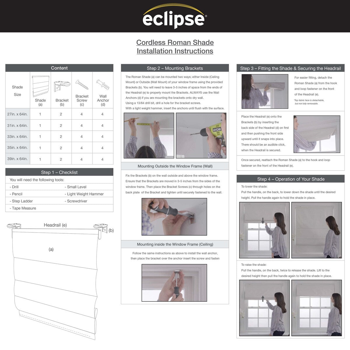 Eclipse Bamboo Cordless Light Filtering Privacy Roman Shade