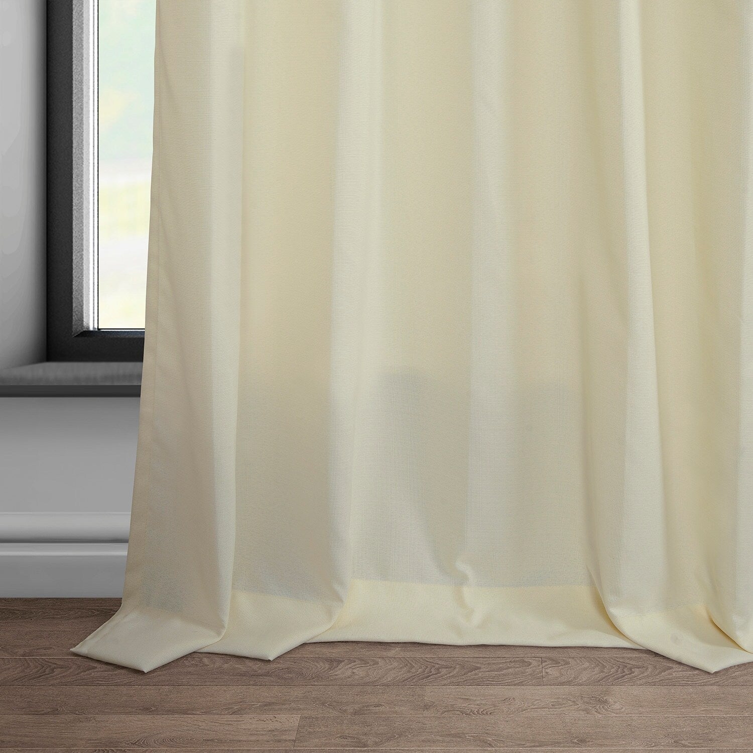 Exclusive Fabrics Dobby Linen Light Filtering Curtains (1 Panel)