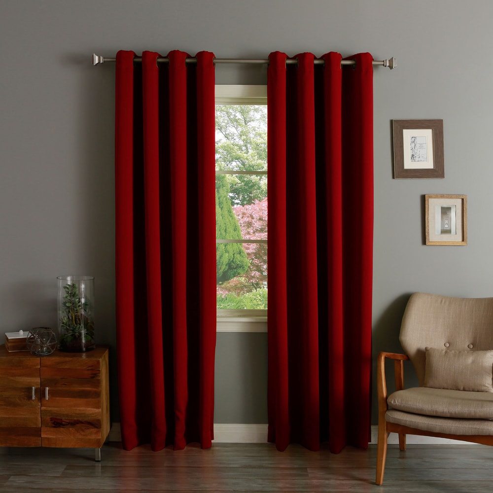 Aurora Home Grommet Top Thermal Insulated 96-inch Blackout Curtain Panel Pair - 52 x 96 - 52 x 96