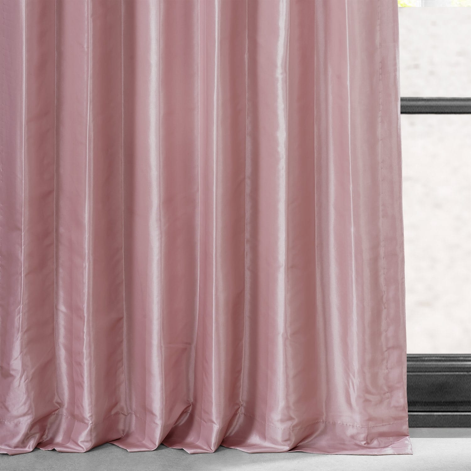 Exclusive Fabric Blackout Faux Silk Taffeta Curtain (1 Panel)