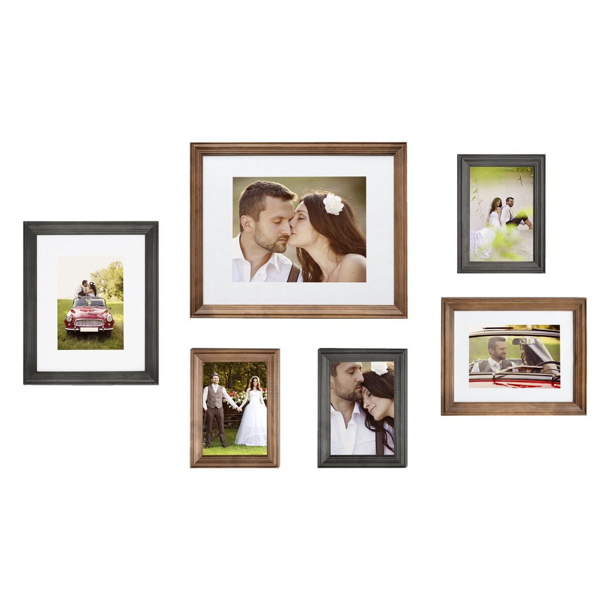 Kate and Laurel Bordeaux Gallery Wall Frame Set