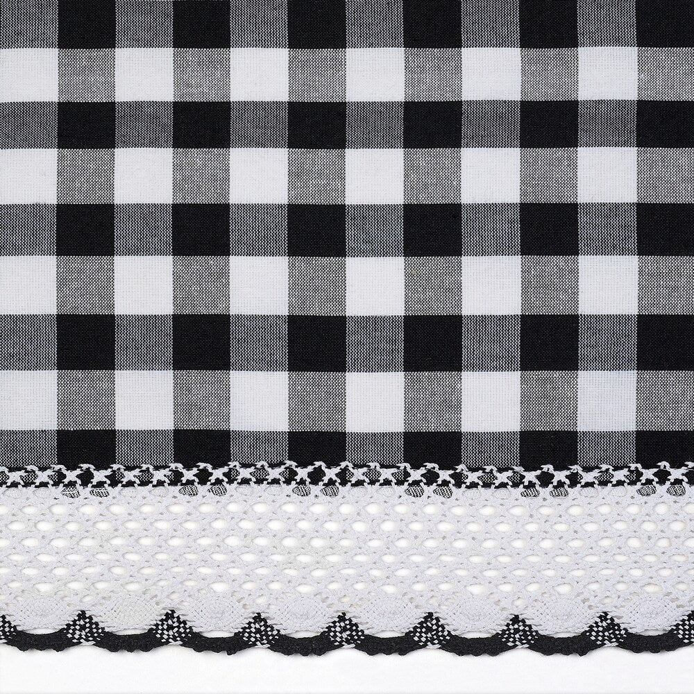 Buffalo Check Gathered Swag Window Curtain Pair - 72x63