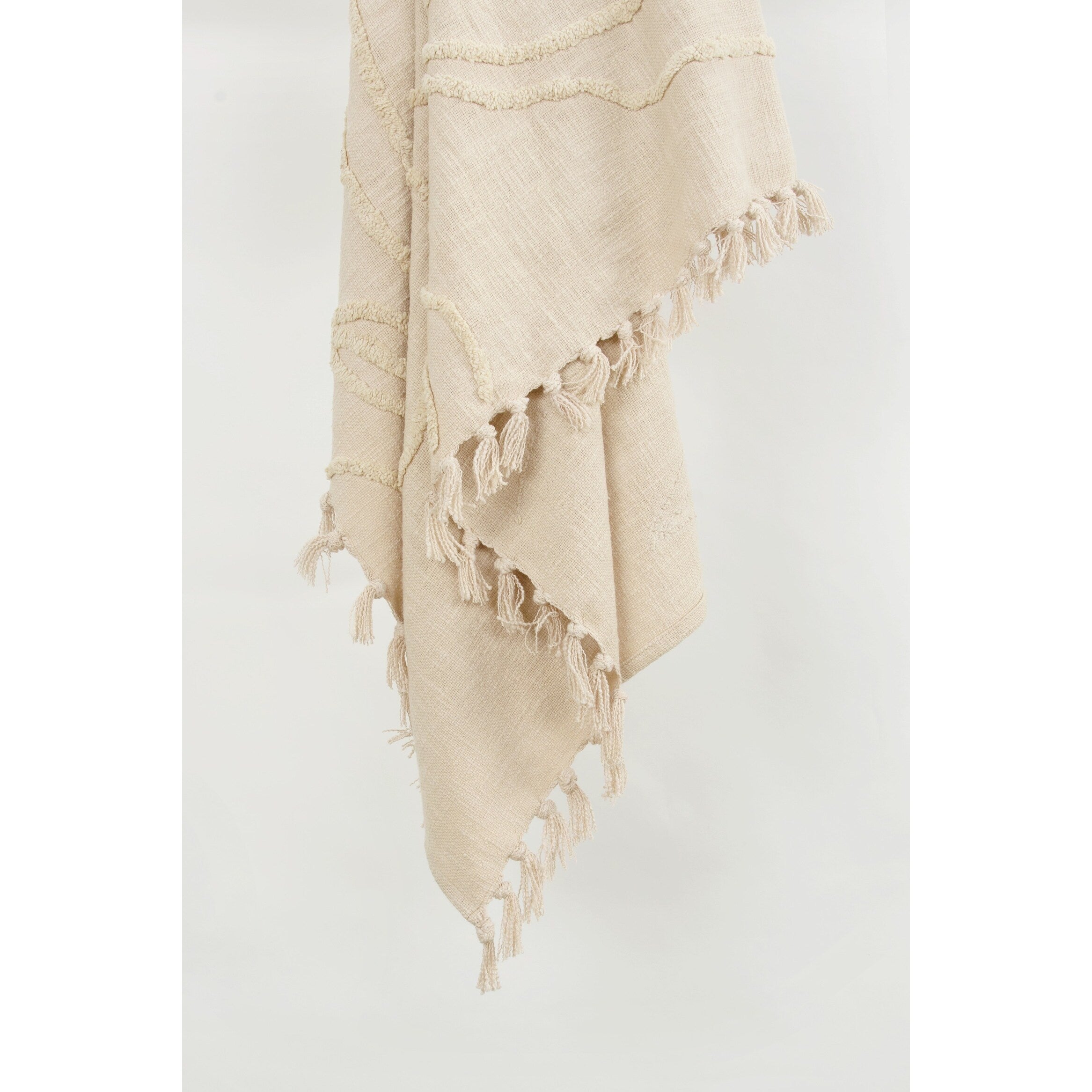 Rizzy Home Vining Botanical Textured Cotton Throw