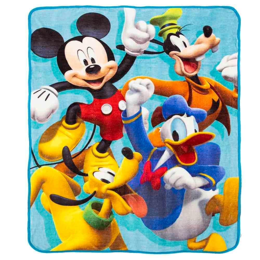 Disney Mickey Mouse Roadster Racers 4 Ever Micro Raschel Throw Blanket