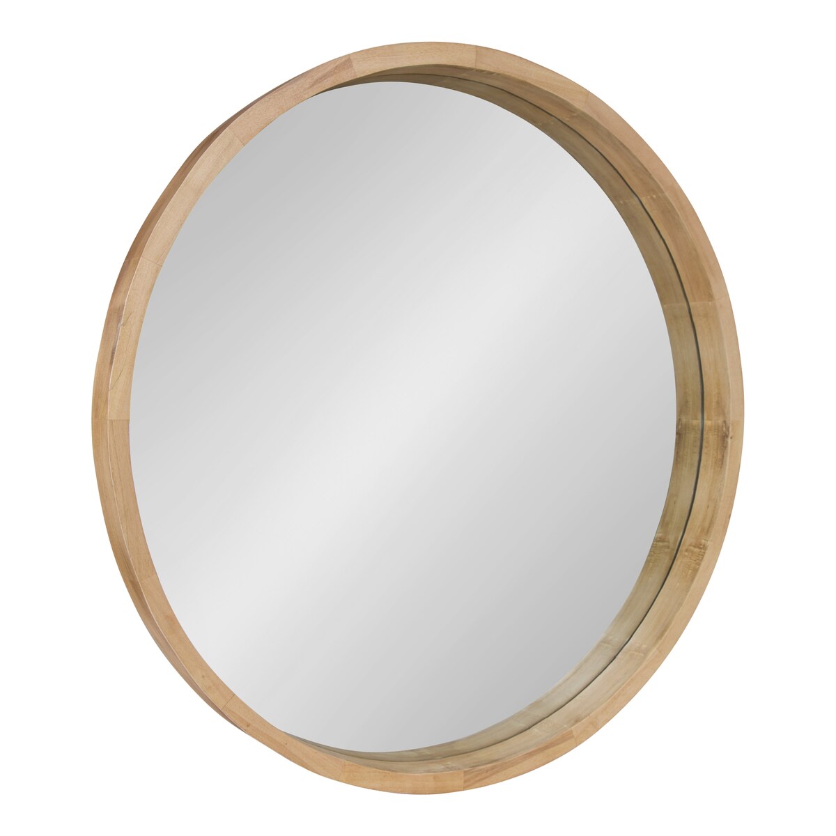 Hutton Round Decorative Wood-framed Wall Mirror