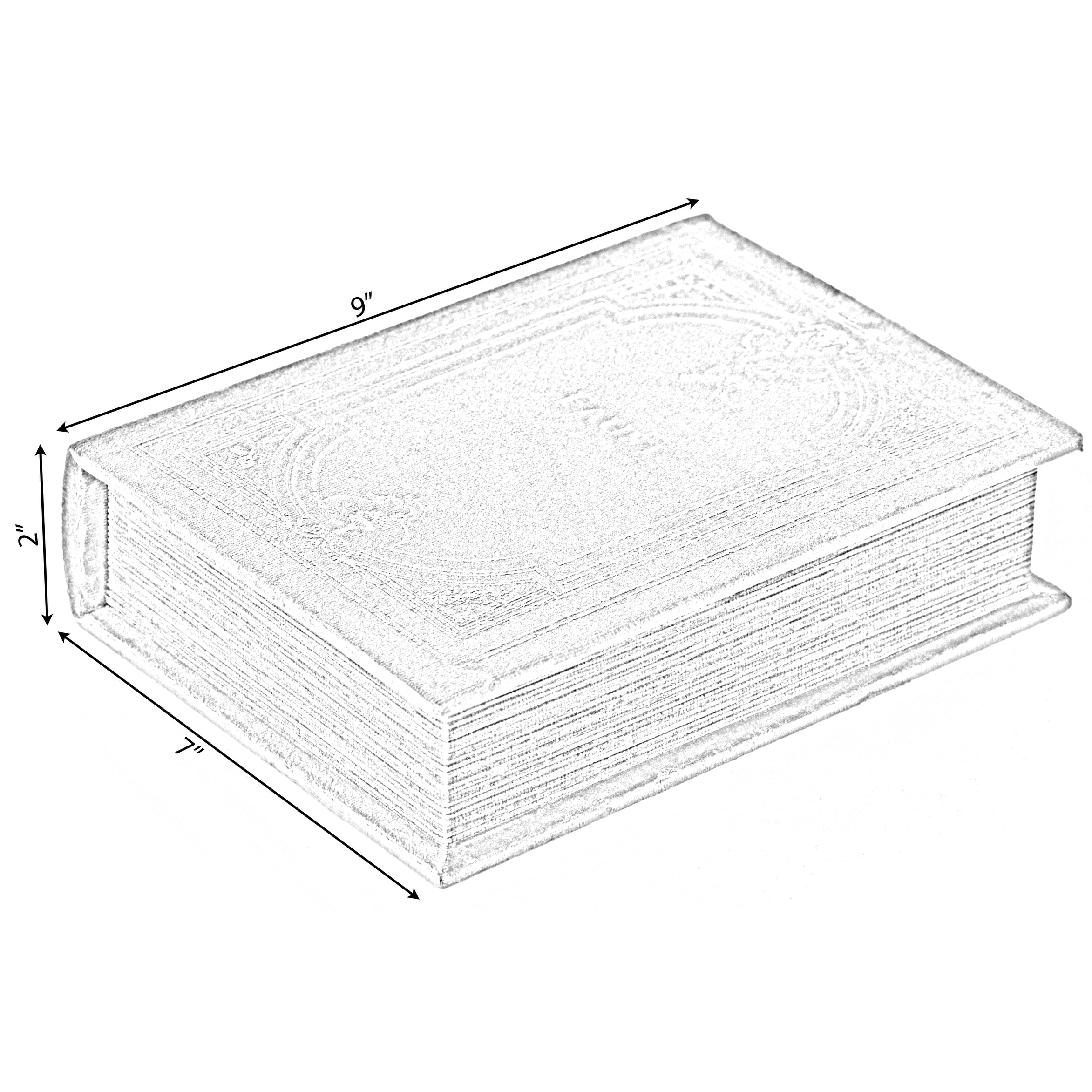 Decorative Vintage Book Shaped Trinket Storage Box