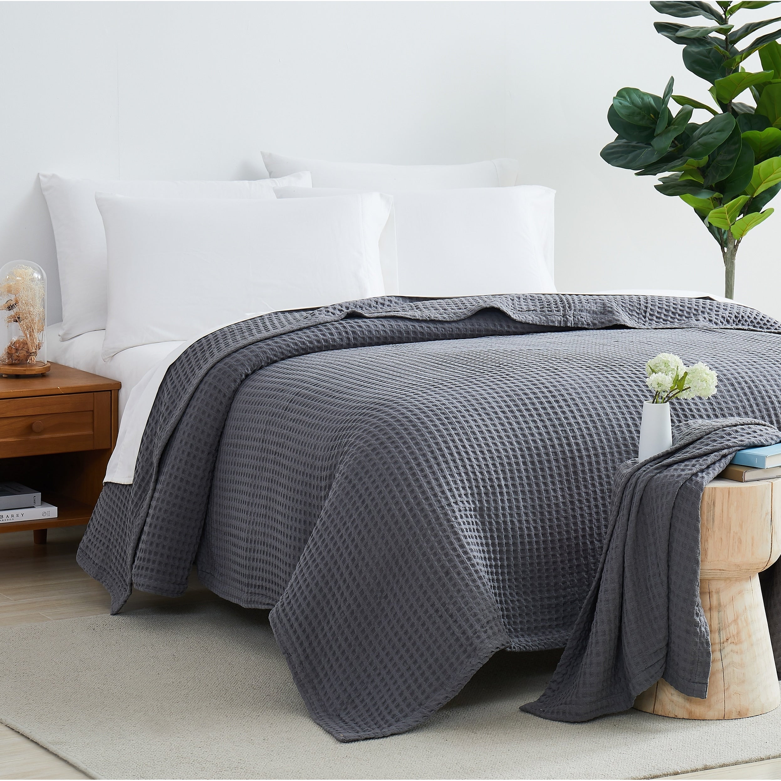 100% Cotton Waffle Weave Blanket