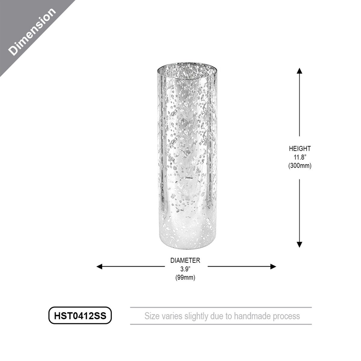 Decorative Glass Cylinder Hurricane Chimney Tube, 1 Piece