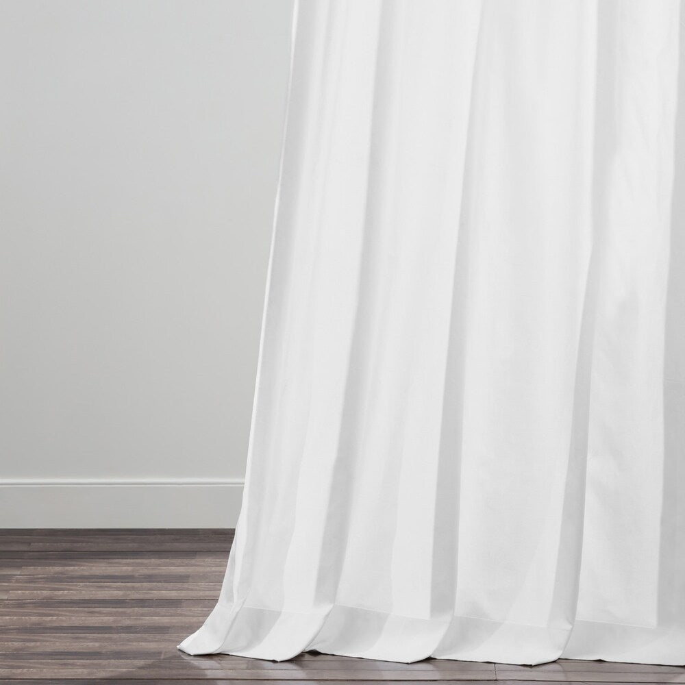 Exclusive Fabrics Solid Cotton Pleated Curtain (1 Panel)