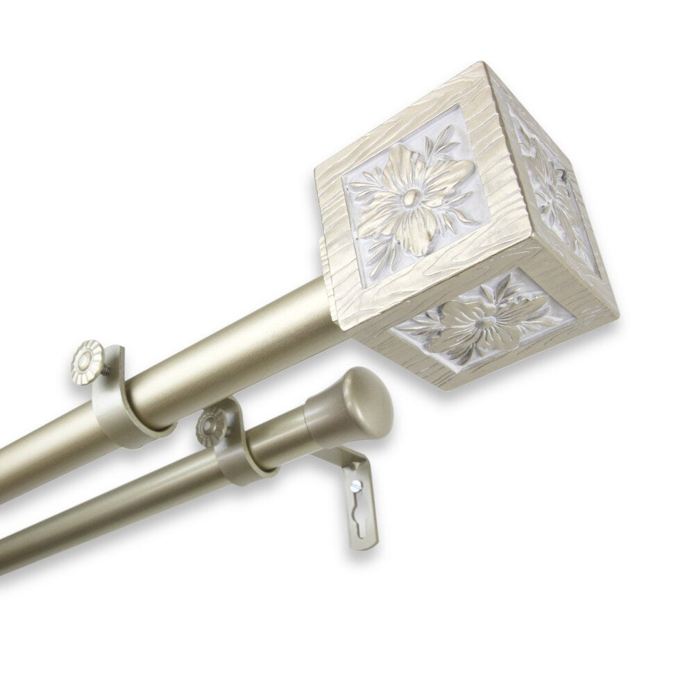 InStyleDesign Jocelyn Adjustable Double Curtain Rod