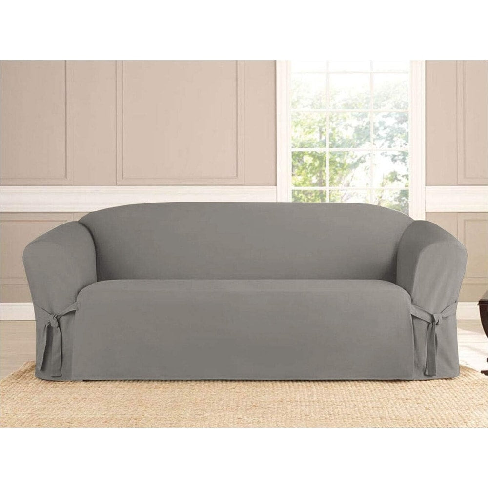 Microsuede Slipcover Furniture Protector Sofa Cover - Loveseat