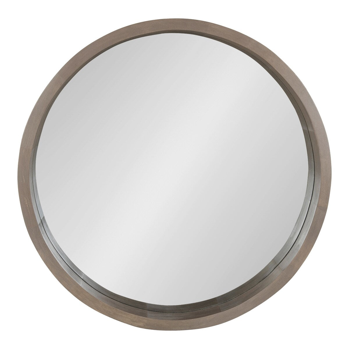 Hutton Round Decorative Wood-framed Wall Mirror