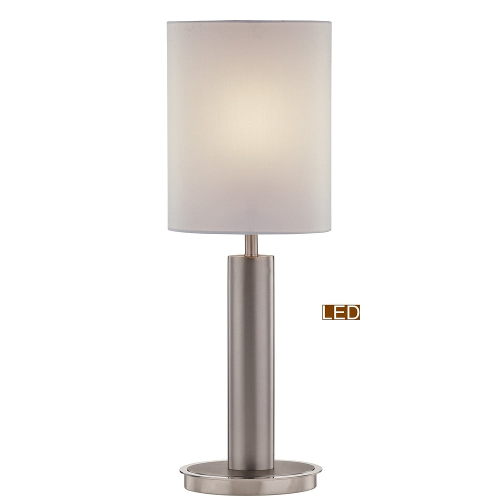 Artiva Catriona LED Touch Table Lamp, 27, Satin Nickel