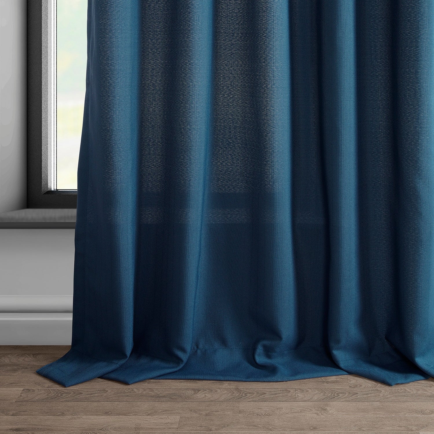 Exclusive Fabrics Dobby Linen Light Filtering Curtains (1 Panel)