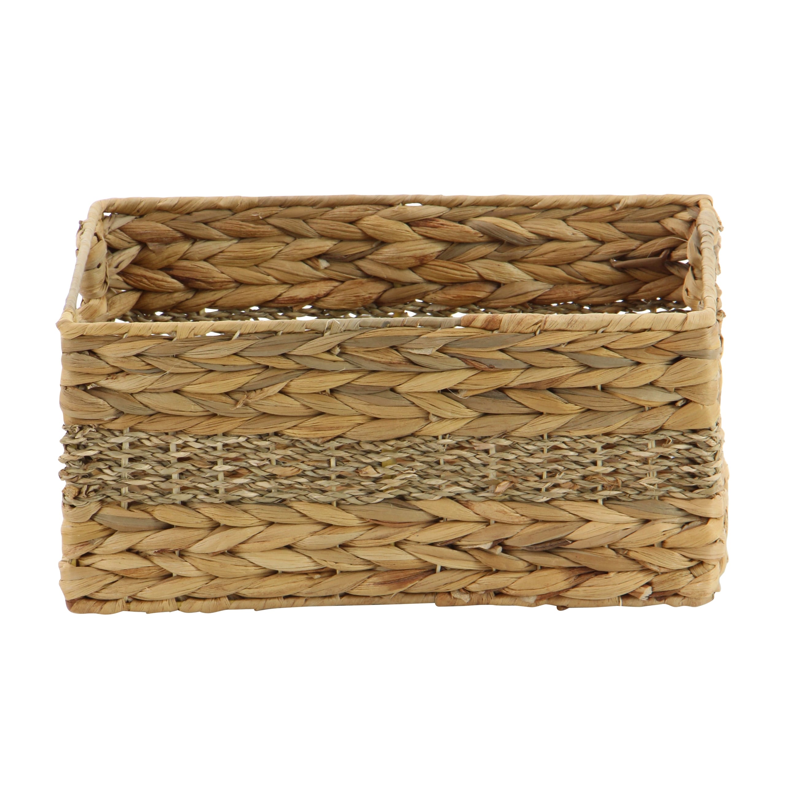 Seagrass Handmade Storage Basket with Handles - Set of 4 Light Brown - Roche River Decor - 12W x 16L x 7H