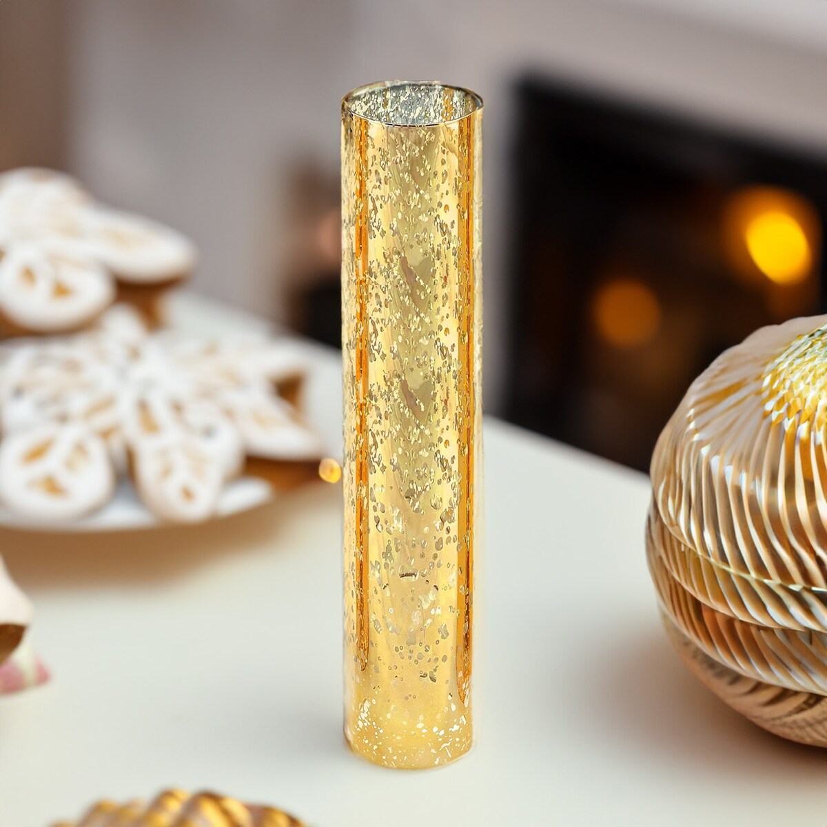 Decorative Glass Cylinder Hurricane Chimney Tube, 1 Piece