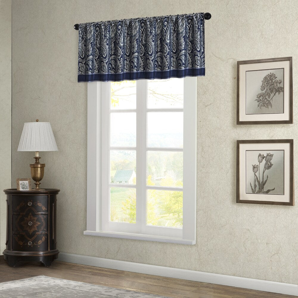 Madison Park Whitman Jacquard Valance - 50 x 18