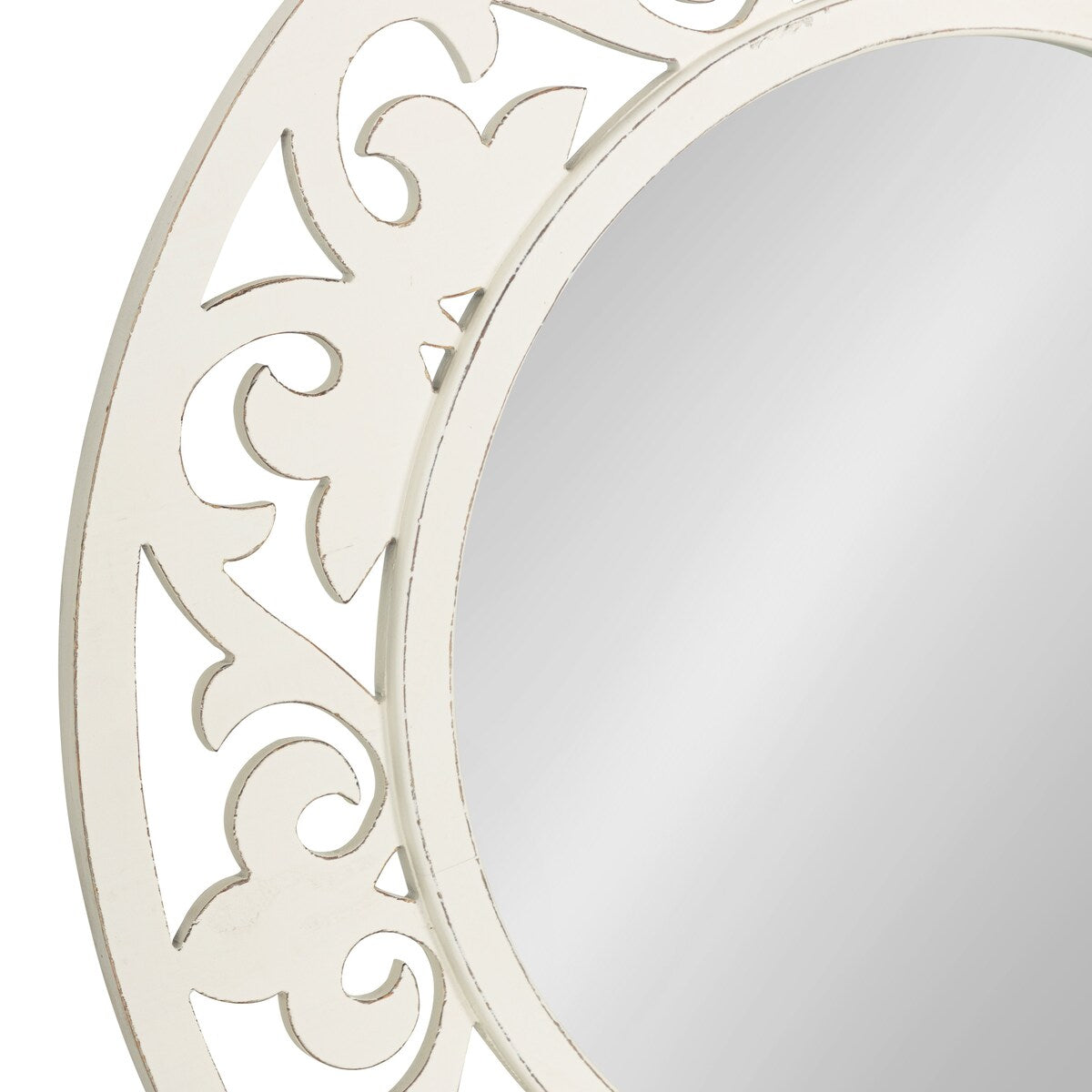 Kate and Laurel Shovali Rustic Round Mirror