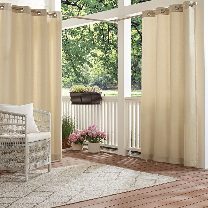 Waverly Sun n Shade Hampton Solid Indoor/Outdoor Grommet Panel