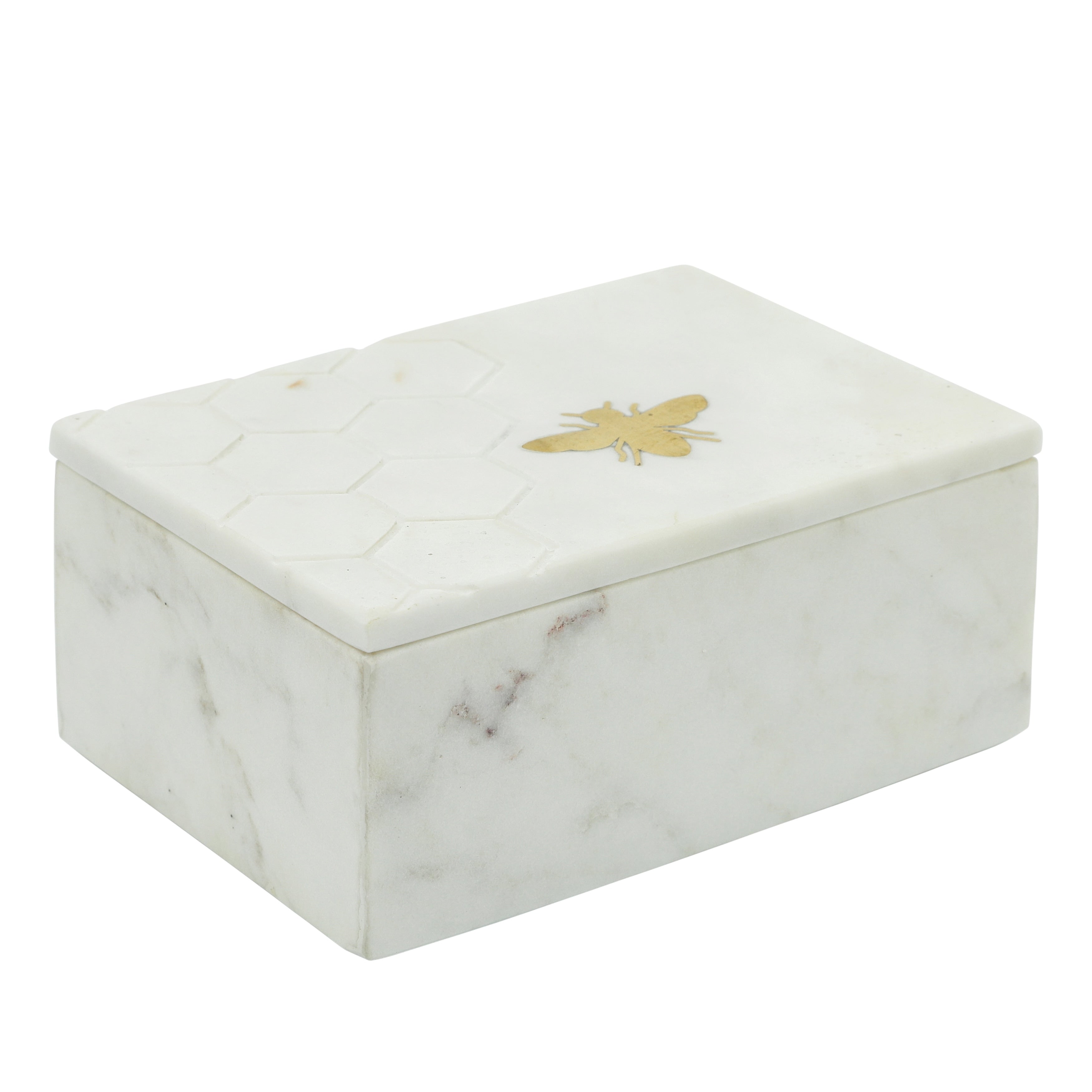 Sagebrook Home Bee Accent Keepsake Box with Lid - 7 x 5 x 3