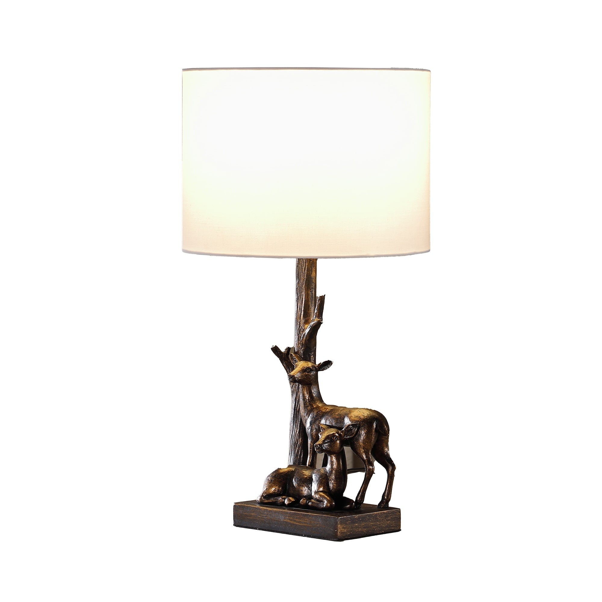 Capreolus Bronze Western Roe Deer Polyresin Table Lamp