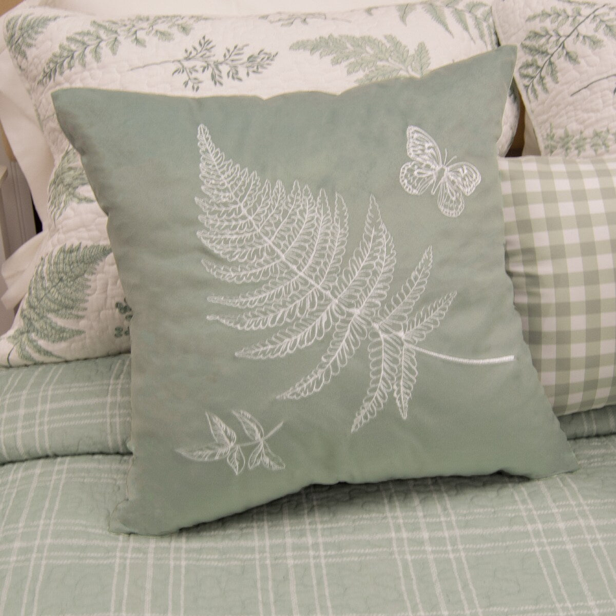 Botanical Fern Decorative Pillow Cover