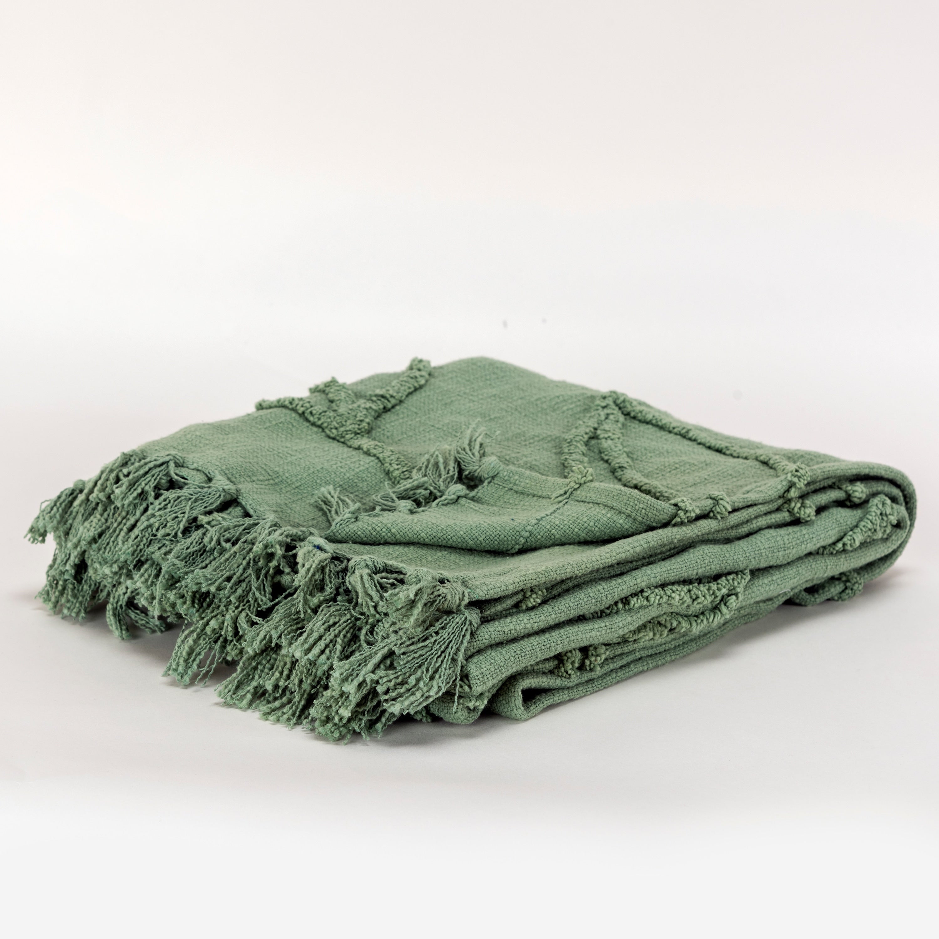 Rizzy Home Vining Botanical Textured Cotton Throw