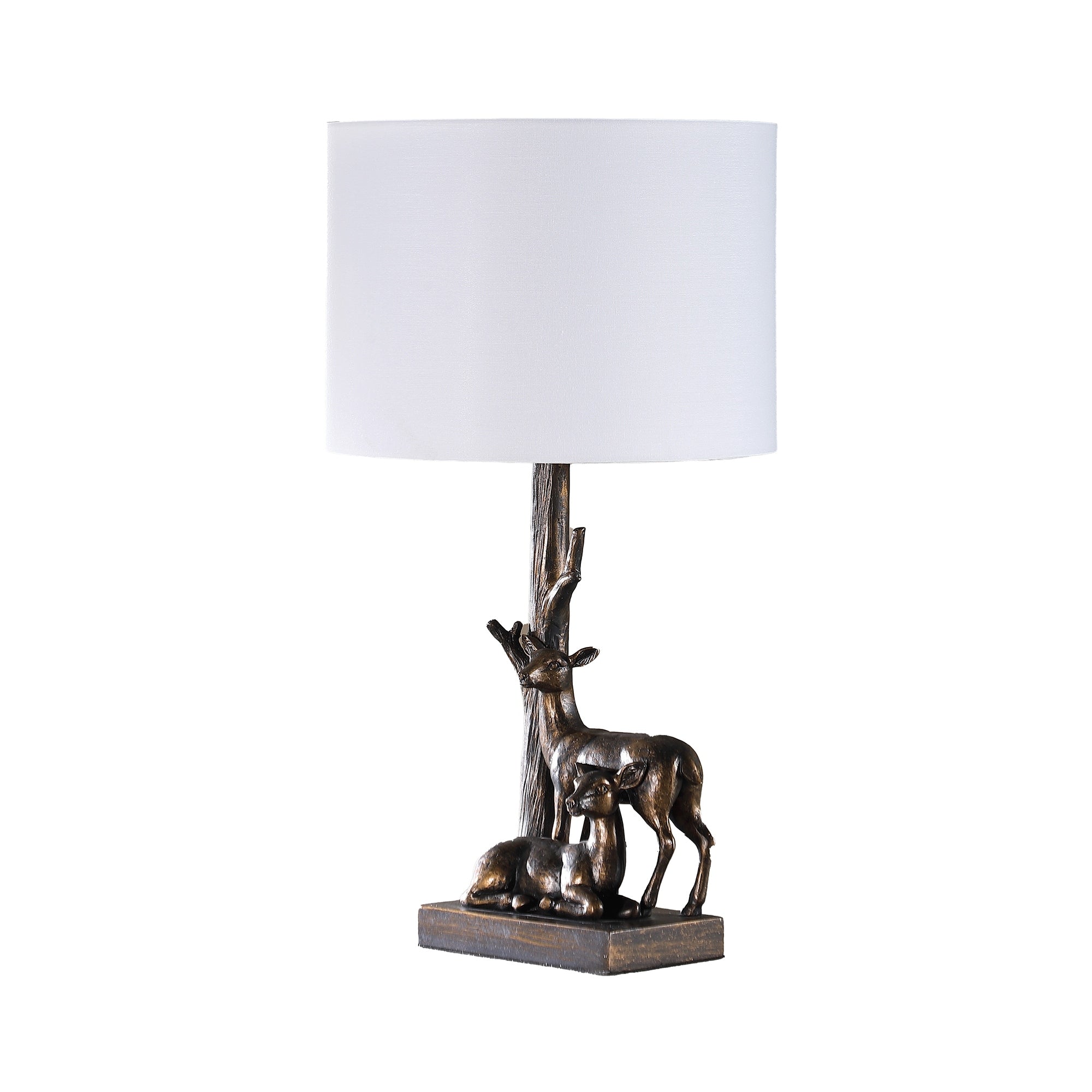 Capreolus Bronze Western Roe Deer Polyresin Table Lamp