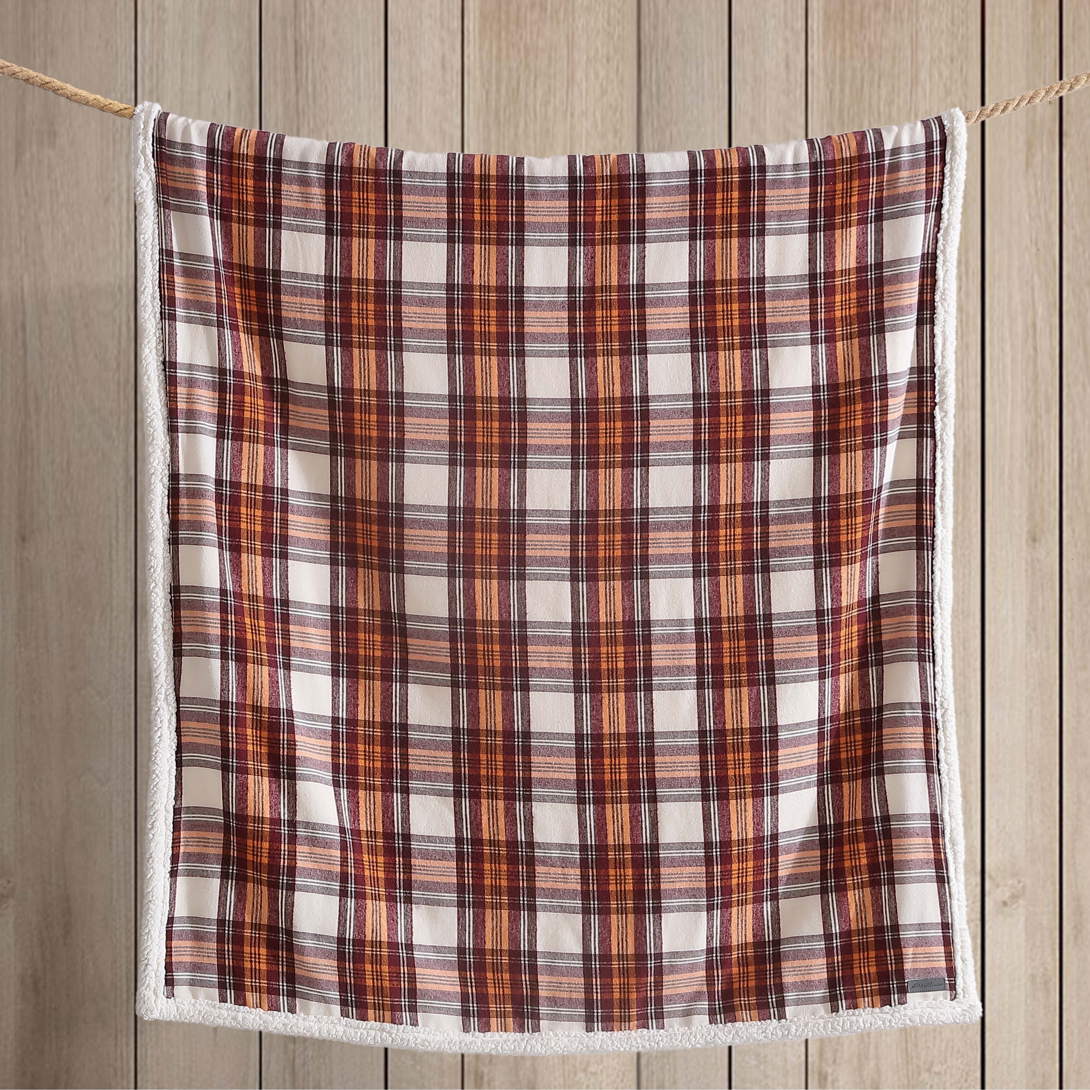 Eddie Bauer Flannel Sherpa Throws