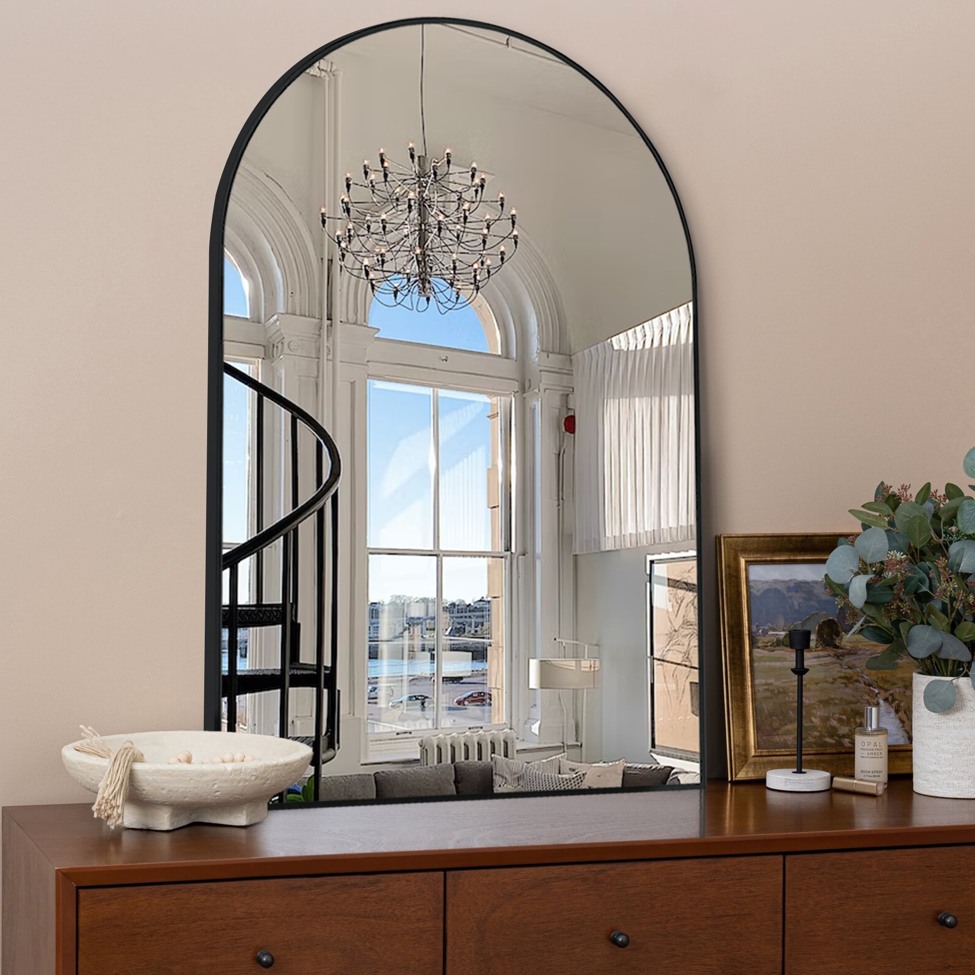 35.9x 23.9Arched Bathroom Mirror,Wall Mounted Mirror,Vanity Mirror,for Bedroom,Entryway