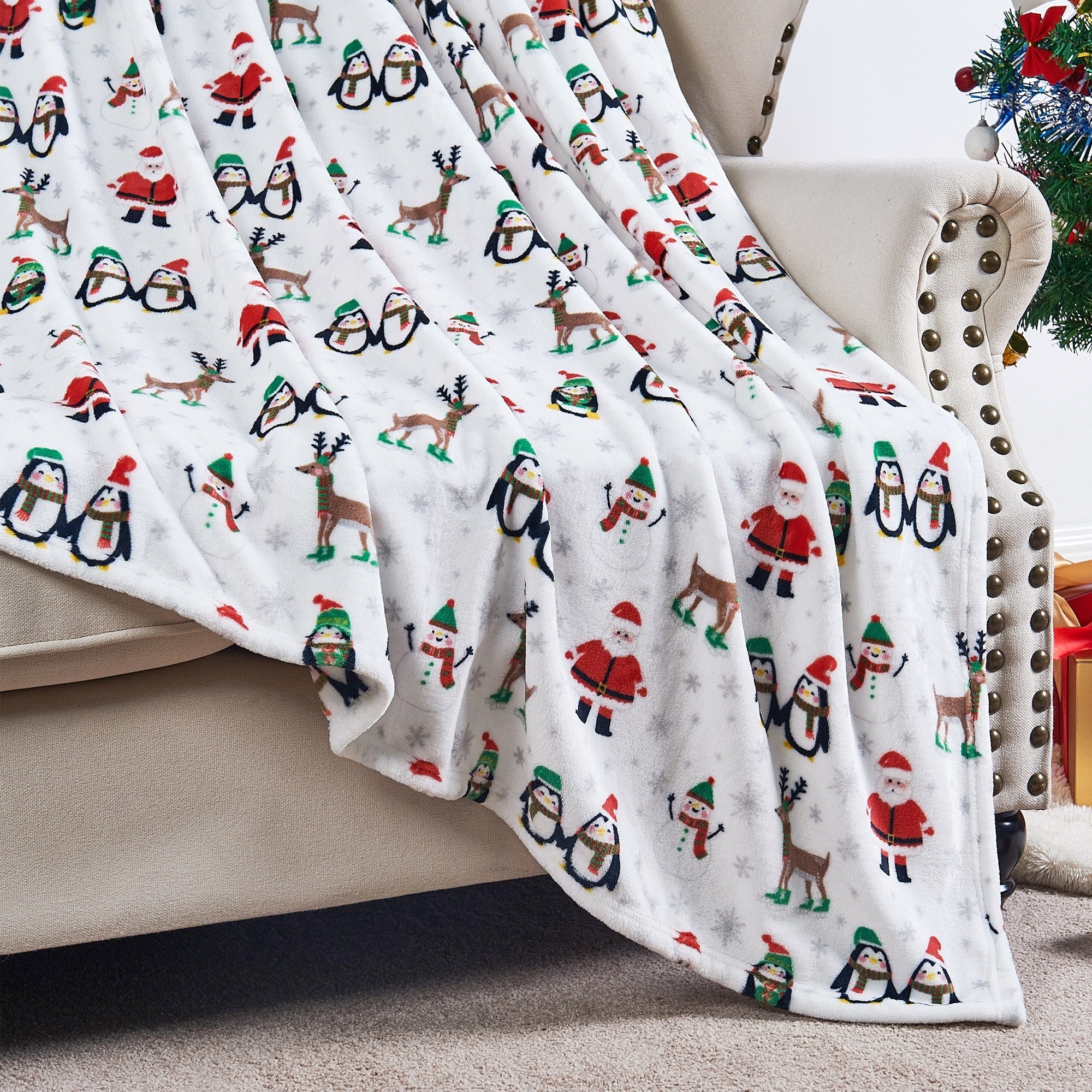 Christmas Flannel Fleece Throw Blanket 50x60