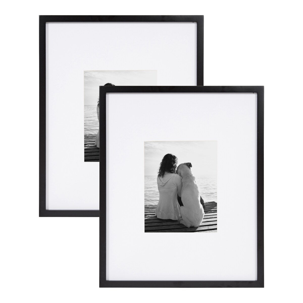 DesignOvation Gallery Wood Wall Picture Frame, Set of 2