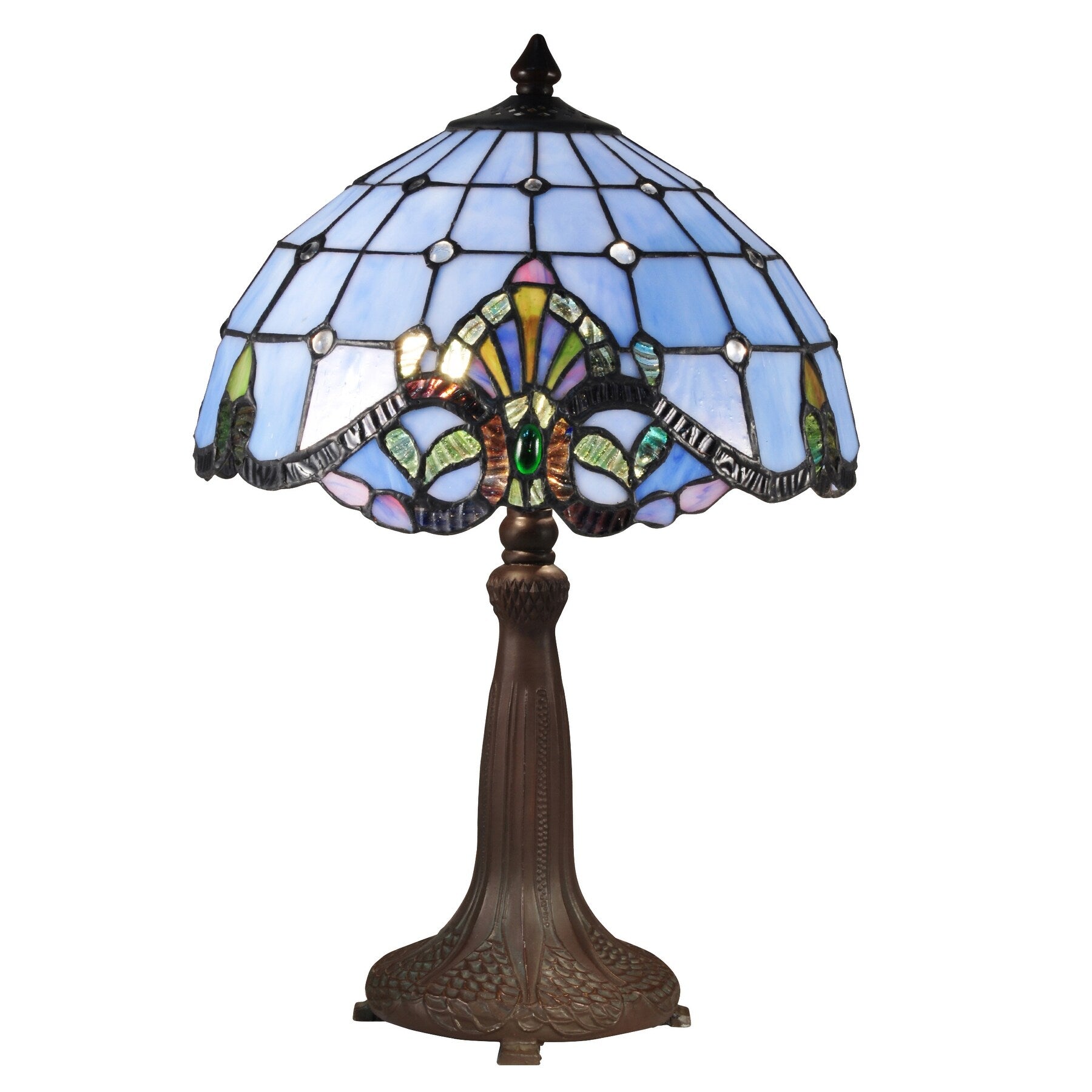 Blue Baroque Table Lamp