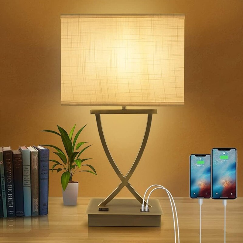 21.38 Bedside Bedside Lamp 3 Way Dimmable Touch Control Desk Lamp - 7D x 12.2W x 21.26H