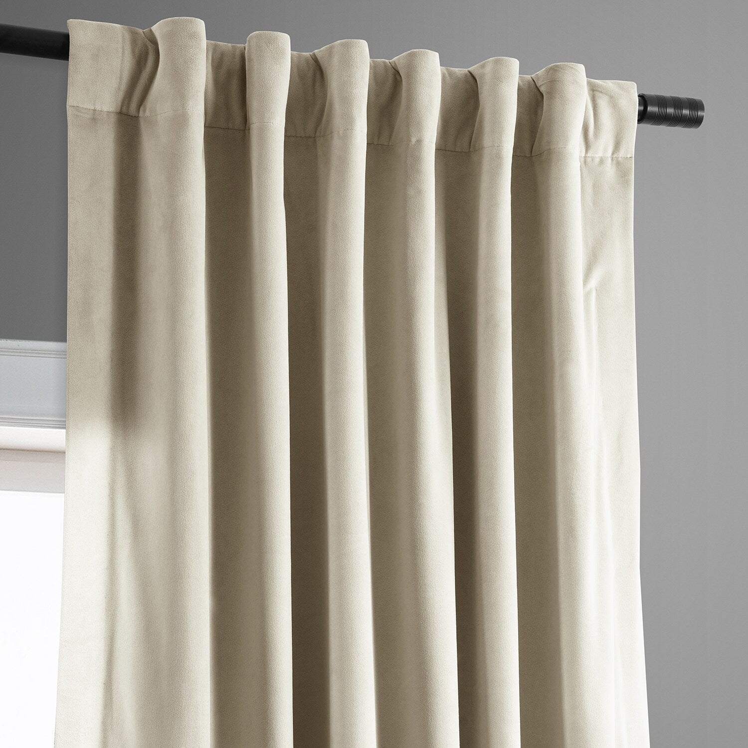 Exclusive Fabrics Signature Blackout Velvet Curtain 63 Inches Long (1 Panel) - 50 x 63