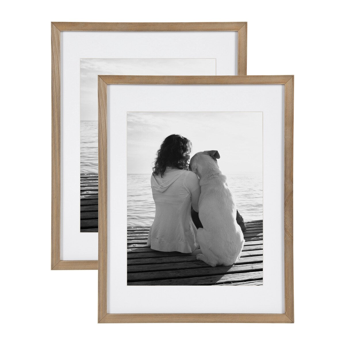 DesignOvation Gallery Wood Wall Picture Frame, Set of 2