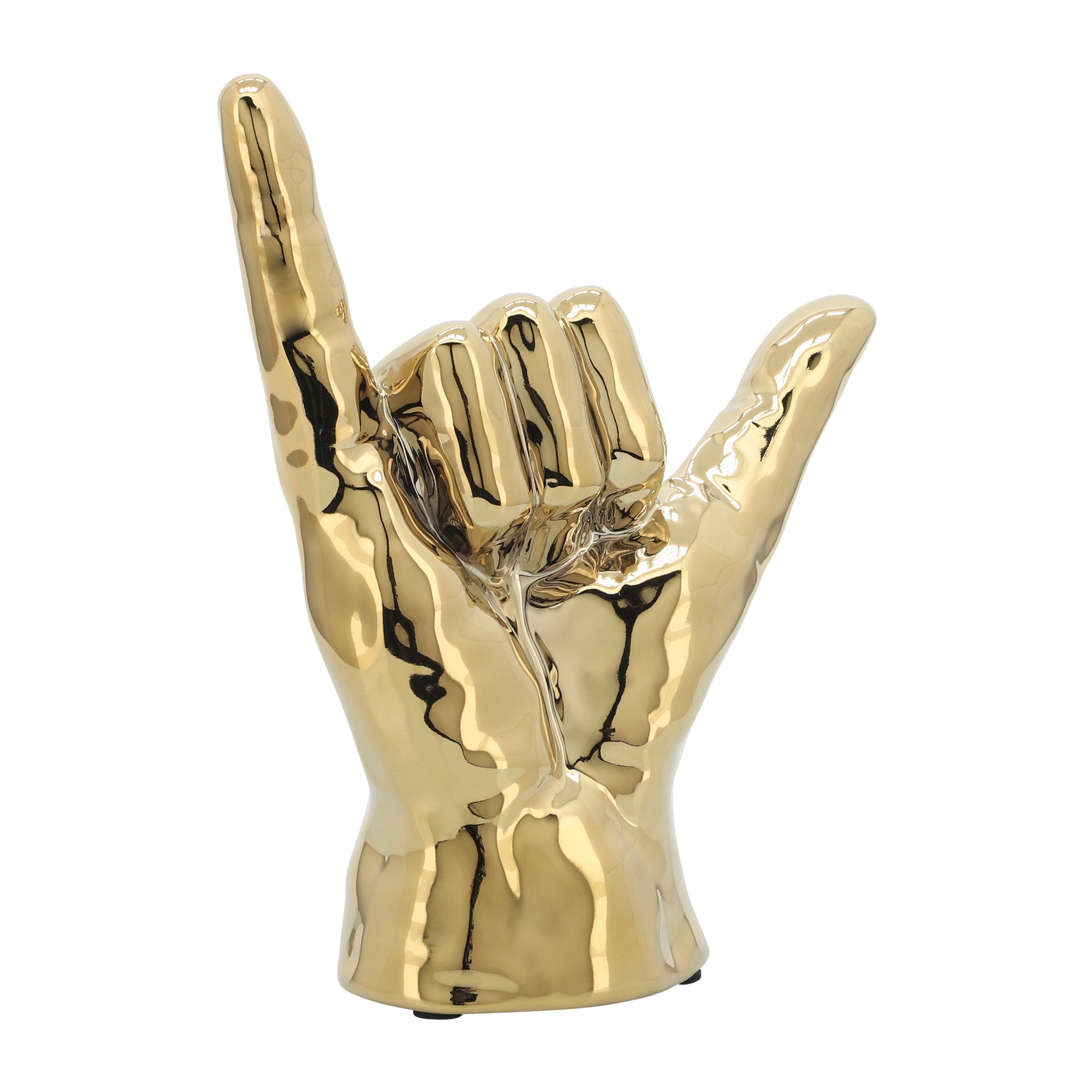 Sagebrook Home Ceramic Hand Statue Decor Symbols