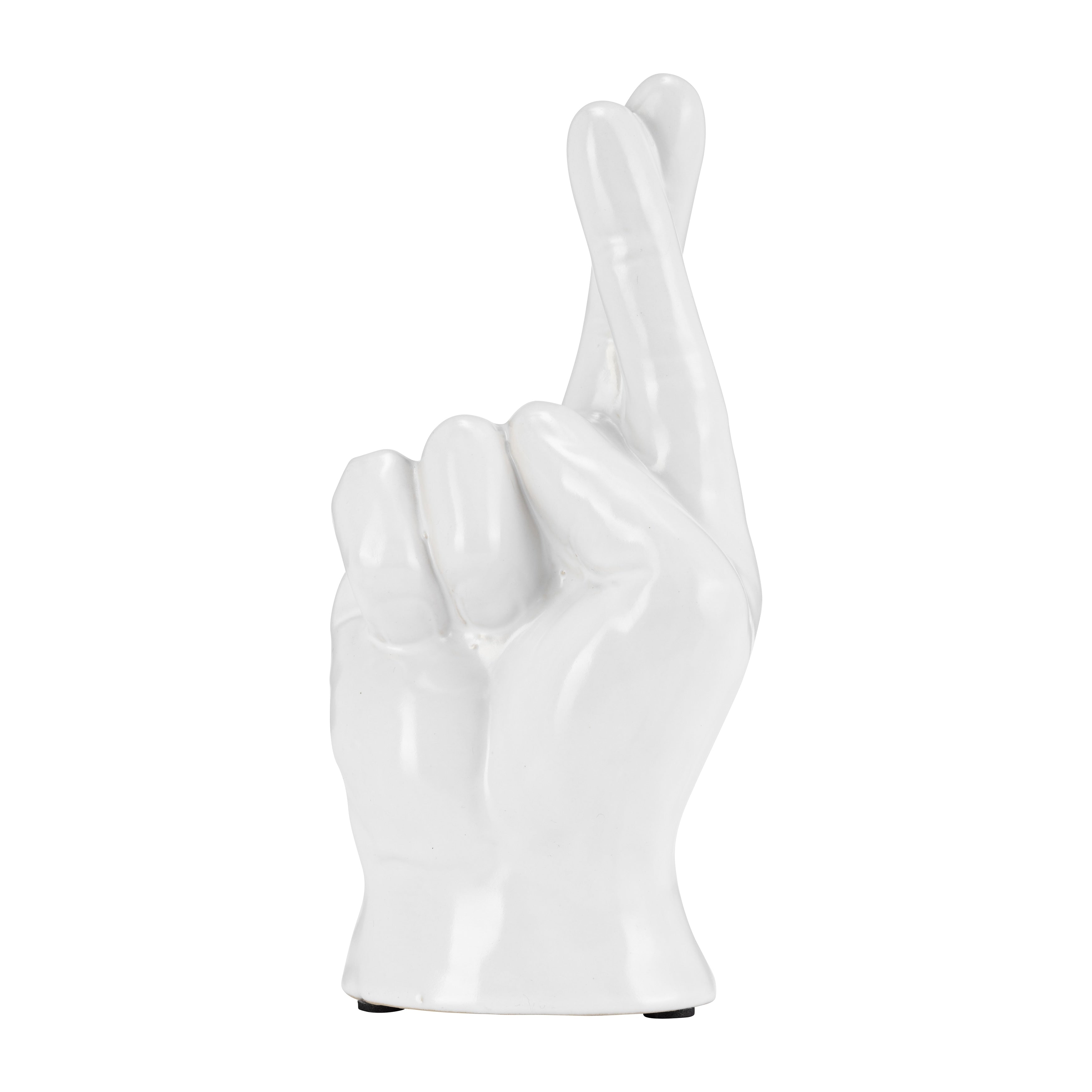 Sagebrook Home Ceramic Hand Statue Decor Symbols