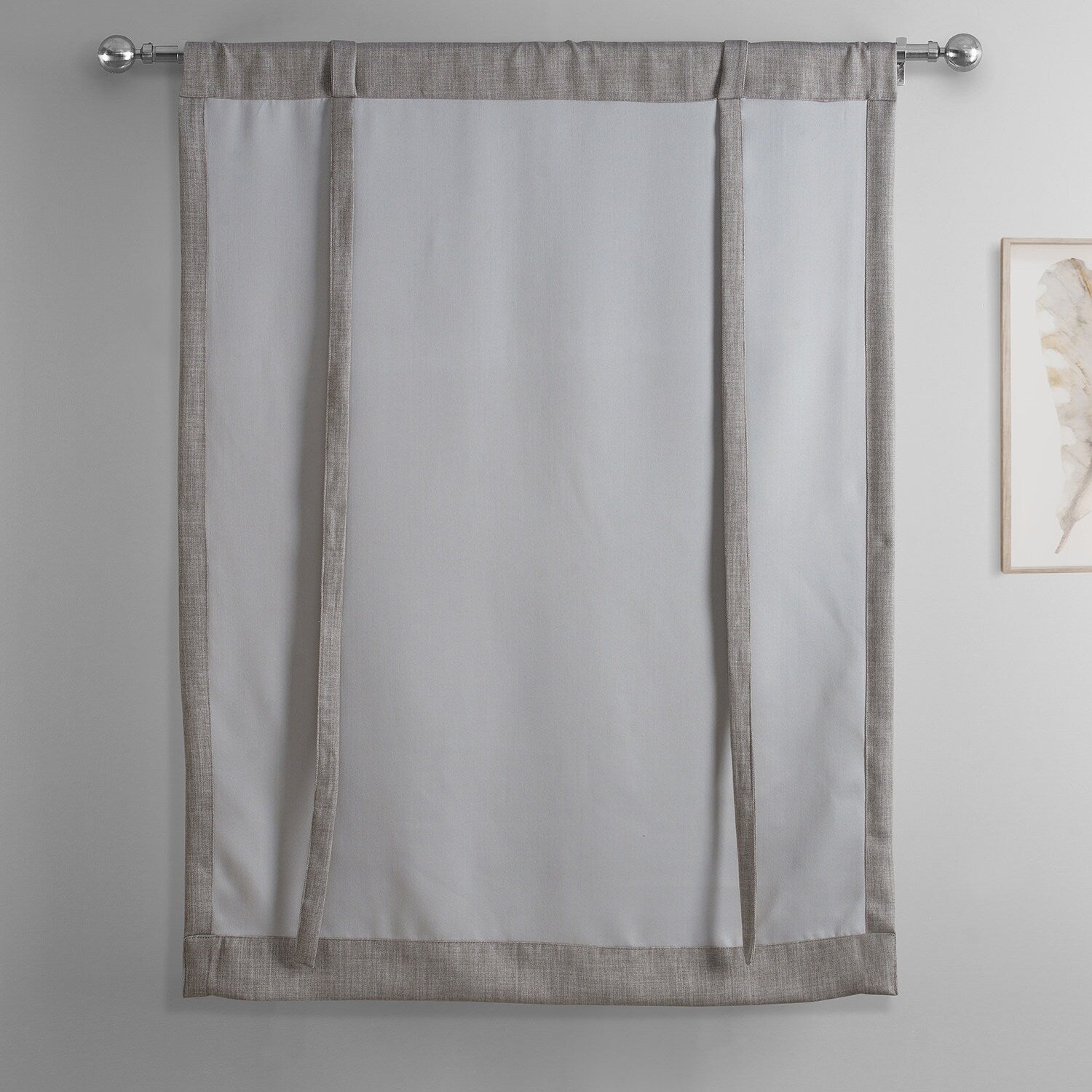 Exclusive Fabrics Faux Linen Room Darkening Tie-Up Window Shade (1 Panel)