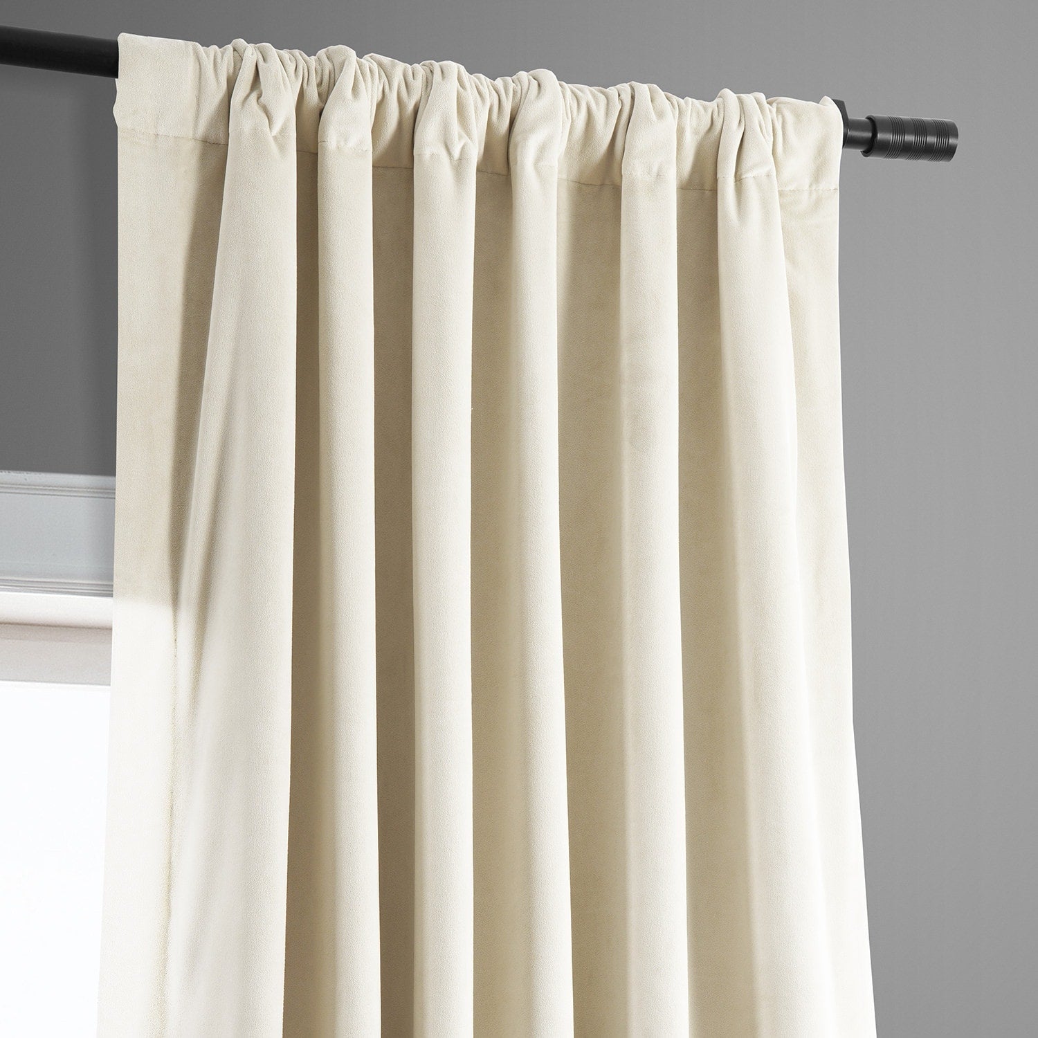 Exclusive Fabrics Signature Blackout Velvet Curtain 63 Inches Long (1 Panel) - 50 x 63