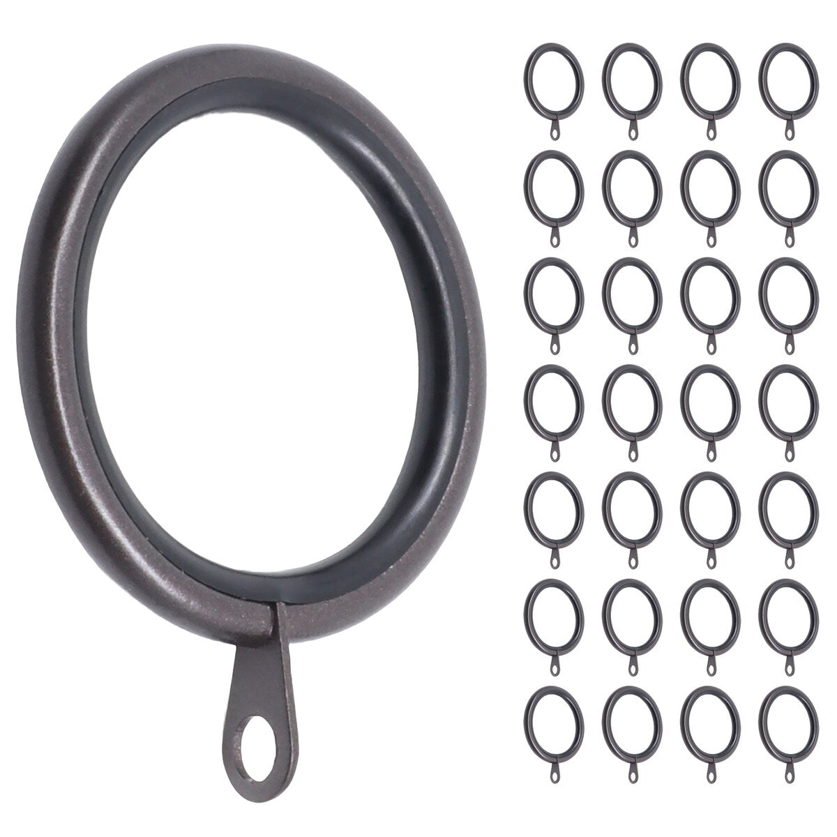 Meriville 1.5-Inch Inner Diameter Metal Curtain Rings with Eyelets and inserts