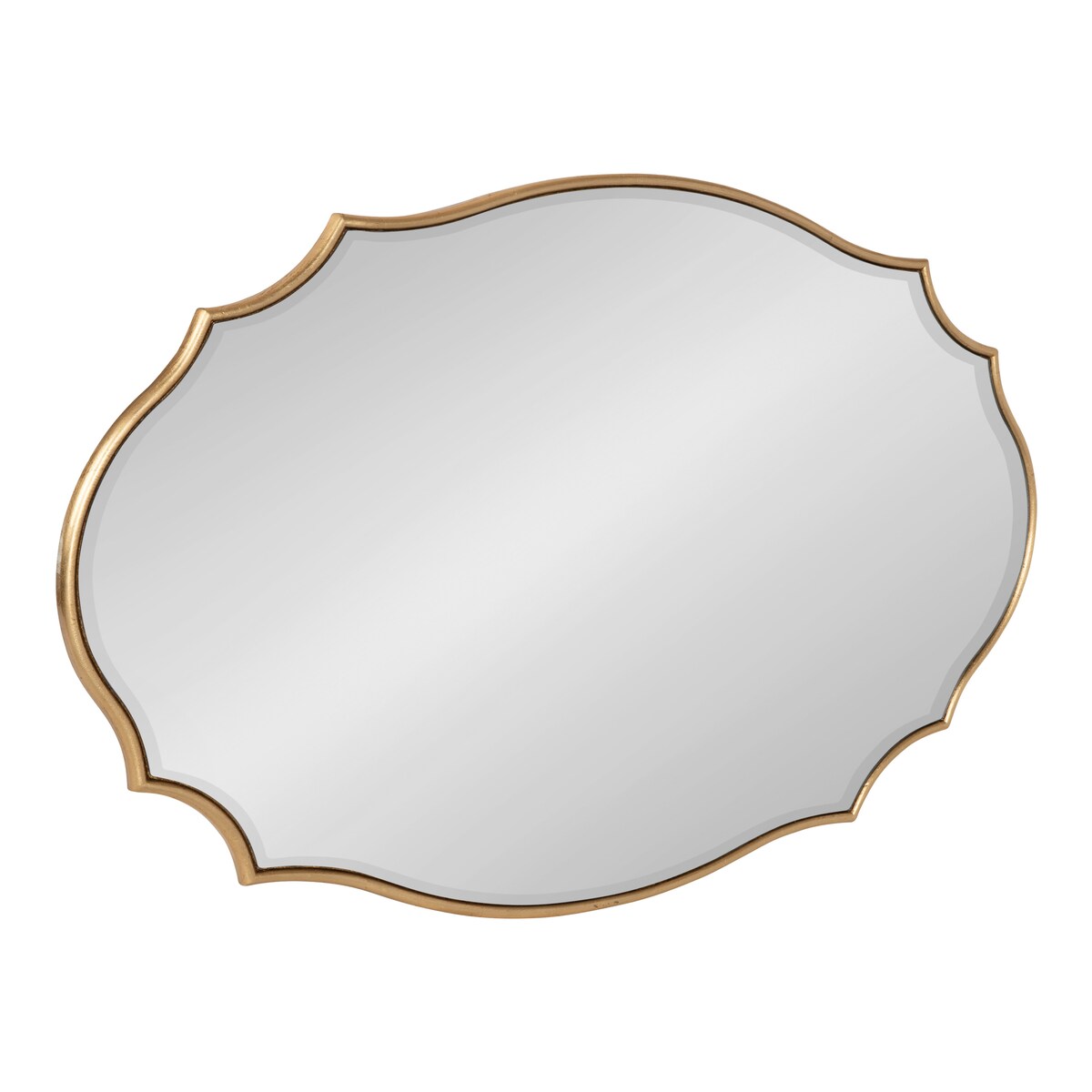 Kate and Laurel Leanna Scalloped Oval Wall Mirror