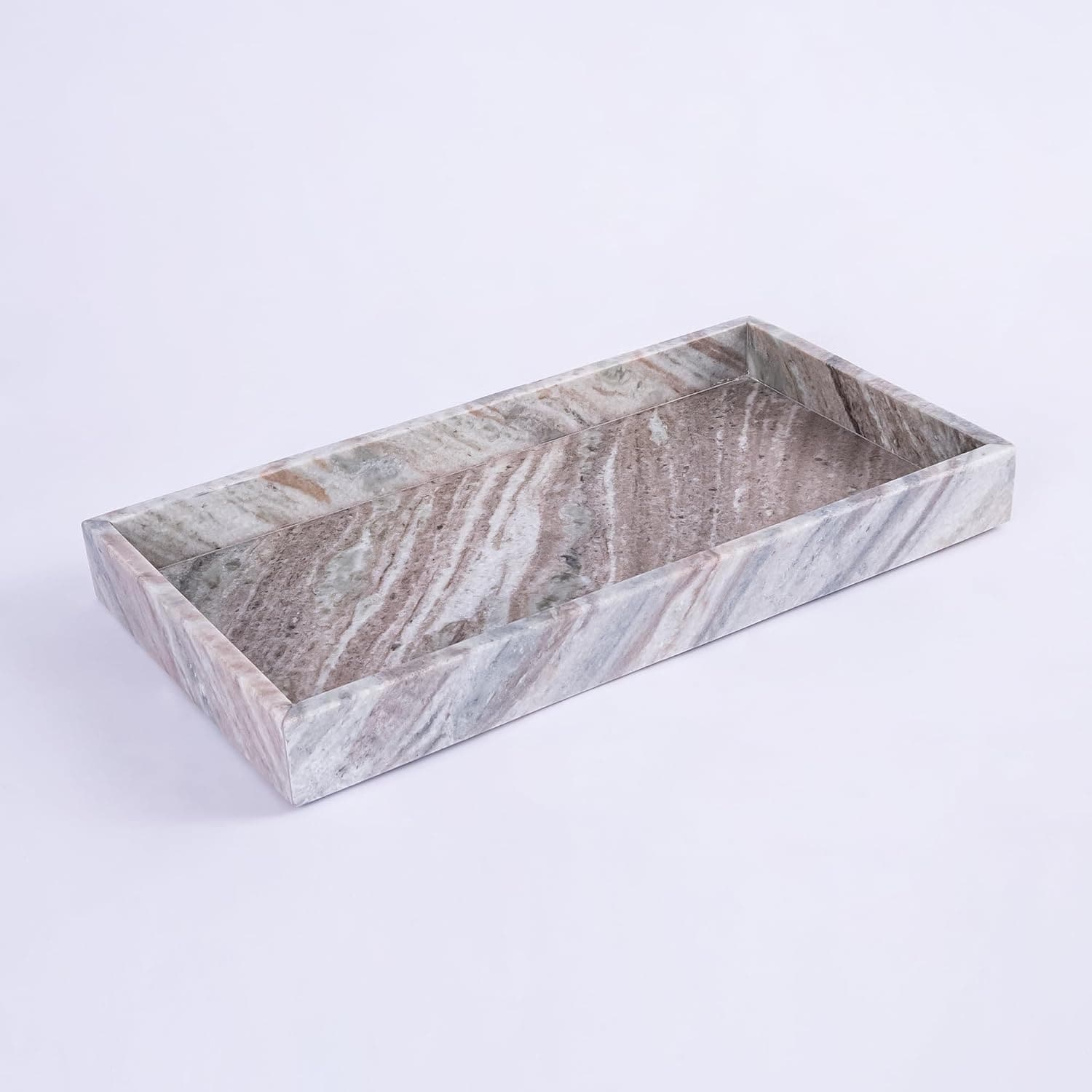 Aurora Home Marble Rectangle Tray