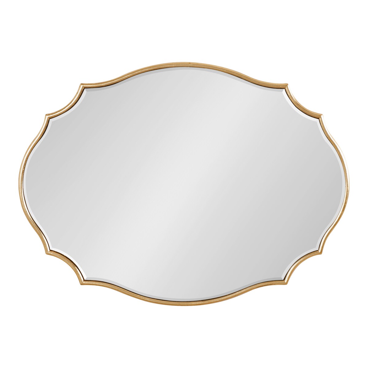 Kate and Laurel Leanna Scalloped Oval Wall Mirror