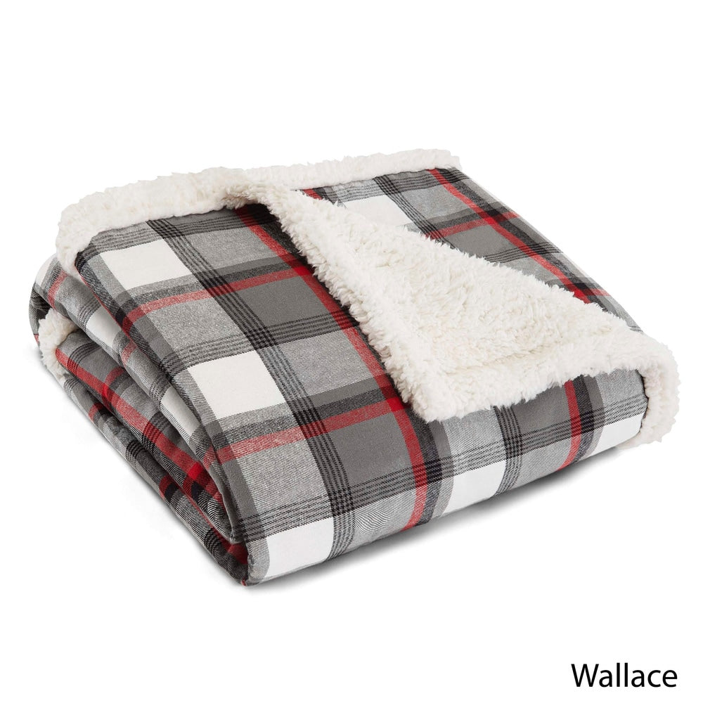 Eddie Bauer Flannel Sherpa Throws