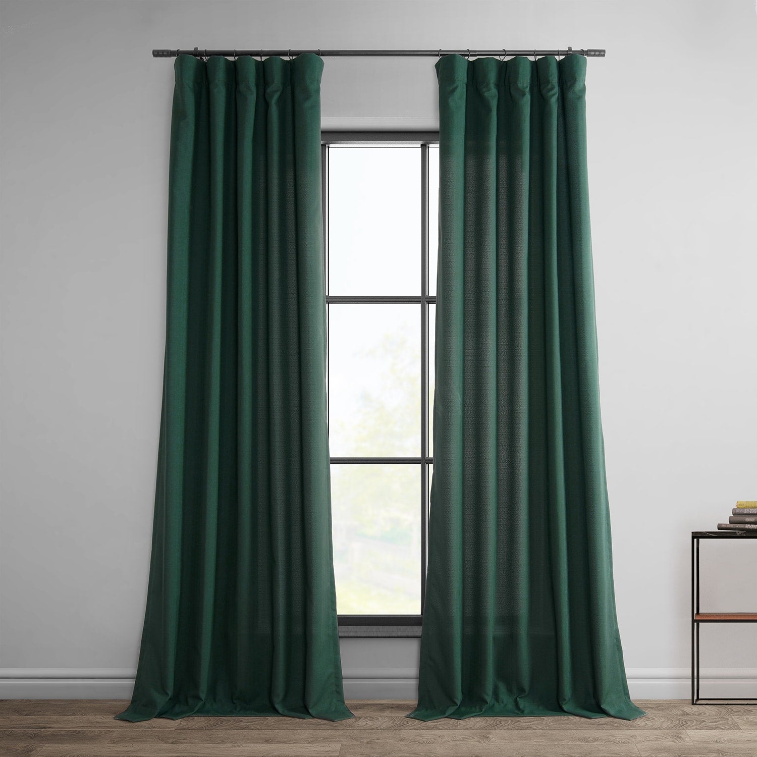 Exclusive Fabrics Dobby Linen Light Filtering Curtains (1 Panel)